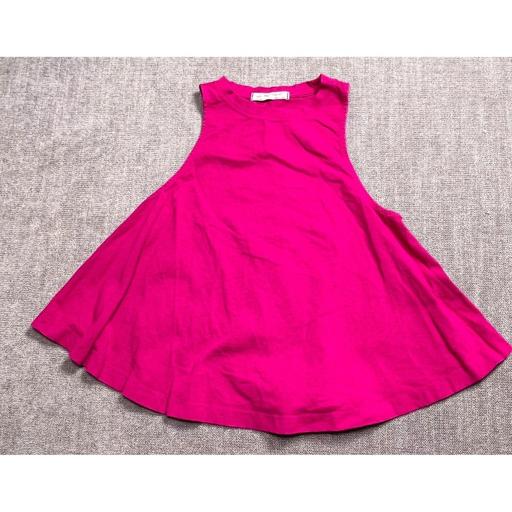 Free People We The Free Flare Swing Tank Top Womens XS Pink Round Neck Pullover
